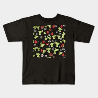 Strawberries and Ladybugs Kids T-Shirt